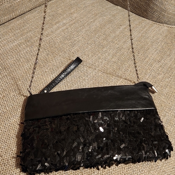 sequin chain pleather handbag - Picture 2 of 7